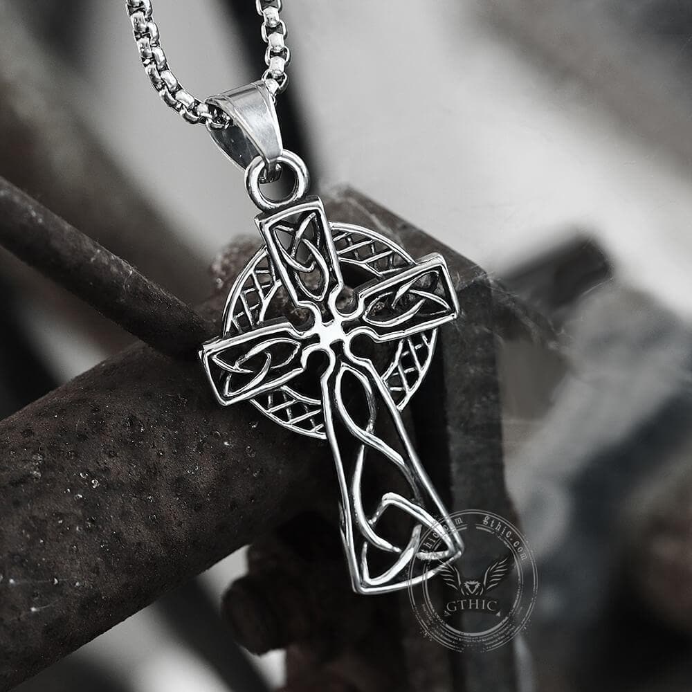 Celtic Cross Stainless Steel Viking Pendant-Gthic.com
