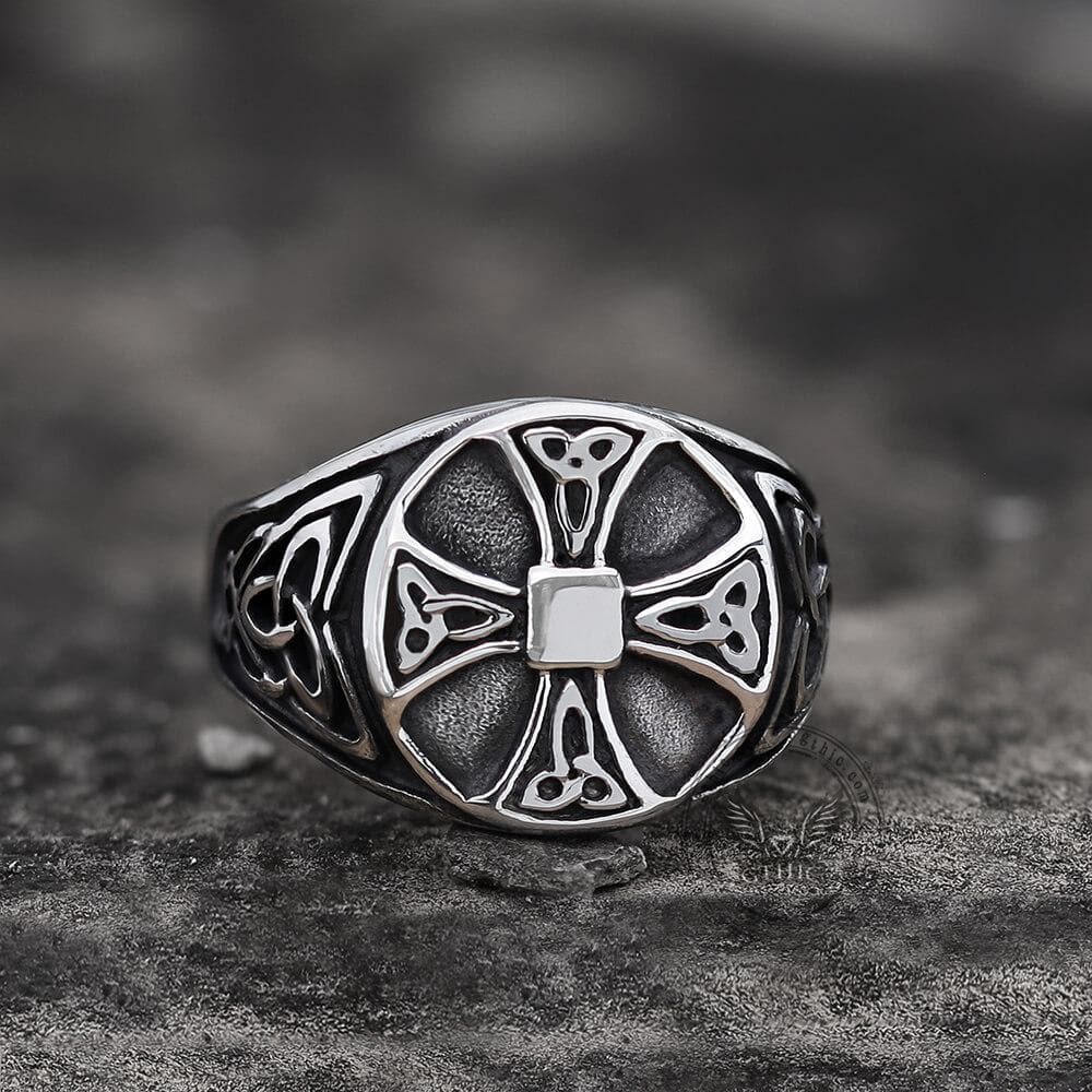 Celtics Knot Cross Stainless Steel Viking Ring - Gthic.com