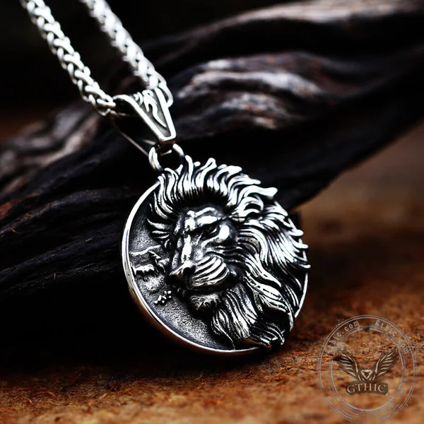 Majestic Lion Head Stainless Steel Pendant - Gthic.com