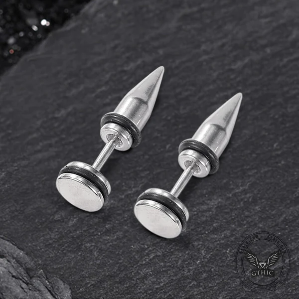 MINIMALIST CONICAL STAINLESS STEEL EAR STUDS - Gthic.com