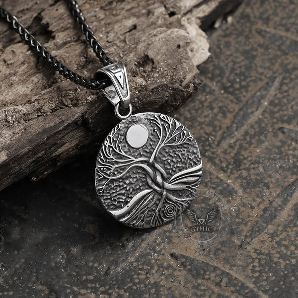 Tree of Life Stainless Steel Viking Pendant - Gthic.com