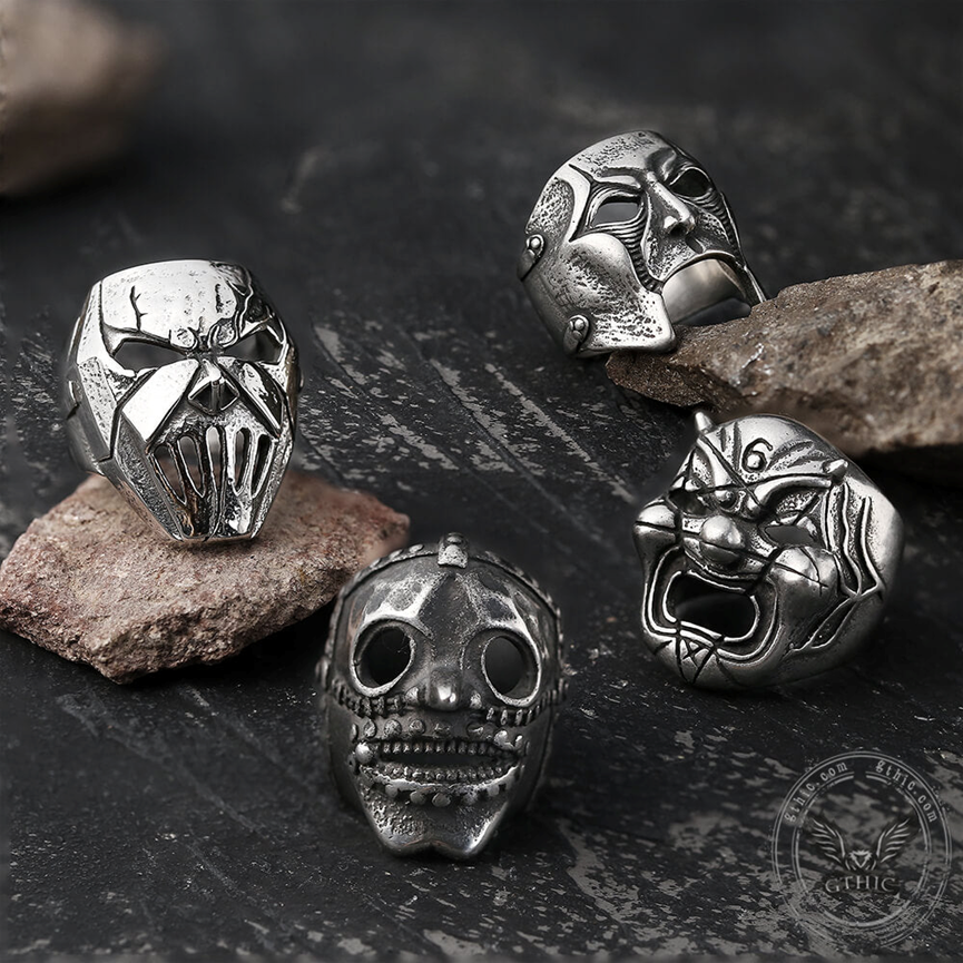 SLIPKNOT MASK STAINLESS STEEL RING - Gthic.com