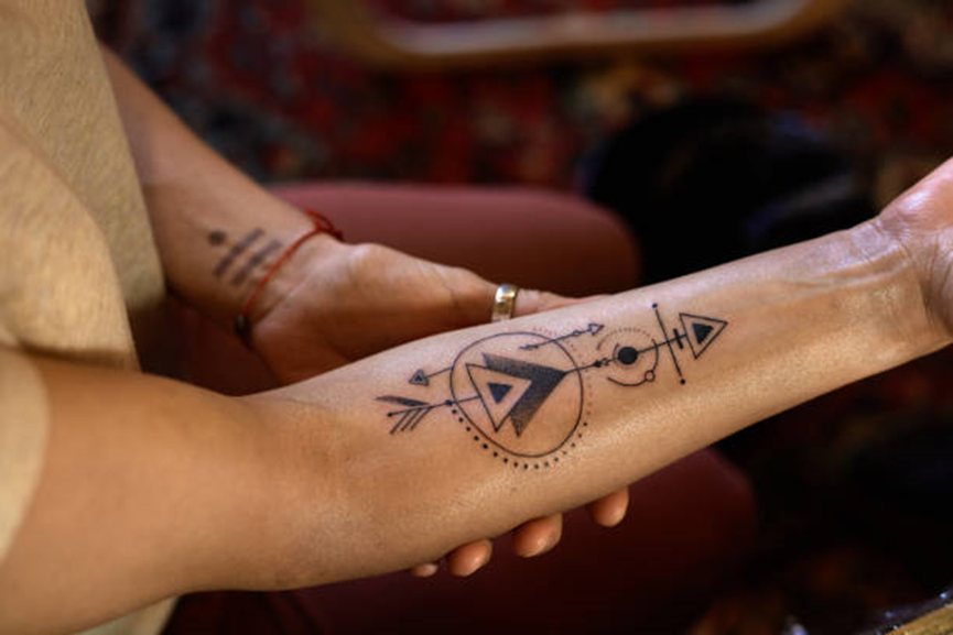 Valknut tattoos on the arm - Gthic.com