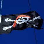 skulls and crossbones on the priate flag