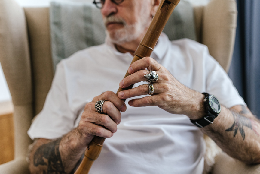 A man wearing Gothic rings - Gthic.com