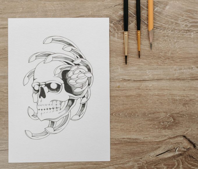 types of skull tattoo design