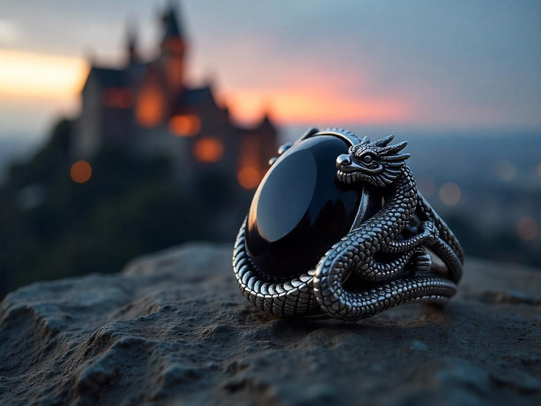 dragon ring on the rock