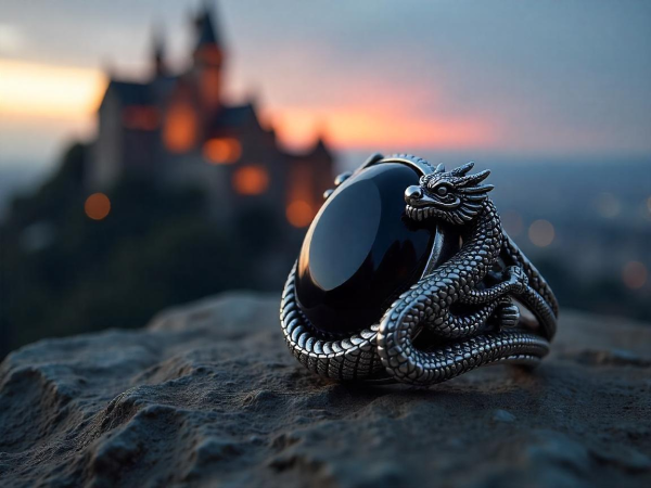 dragon ring on the rock